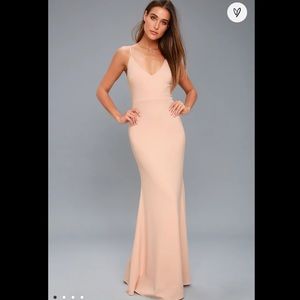 Lulus Infinite Glory Blush Pink Maxi Dress